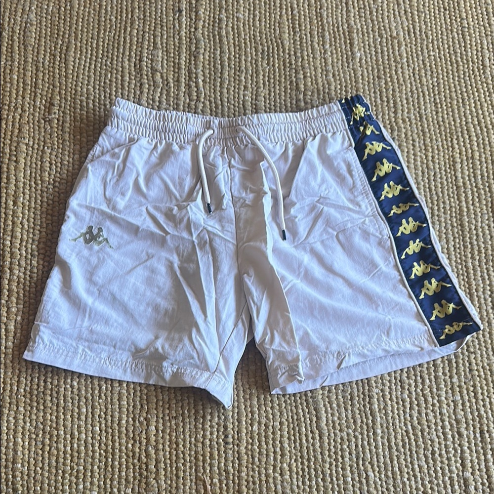 Kappa Men's Cream Shorts with Navy Accents